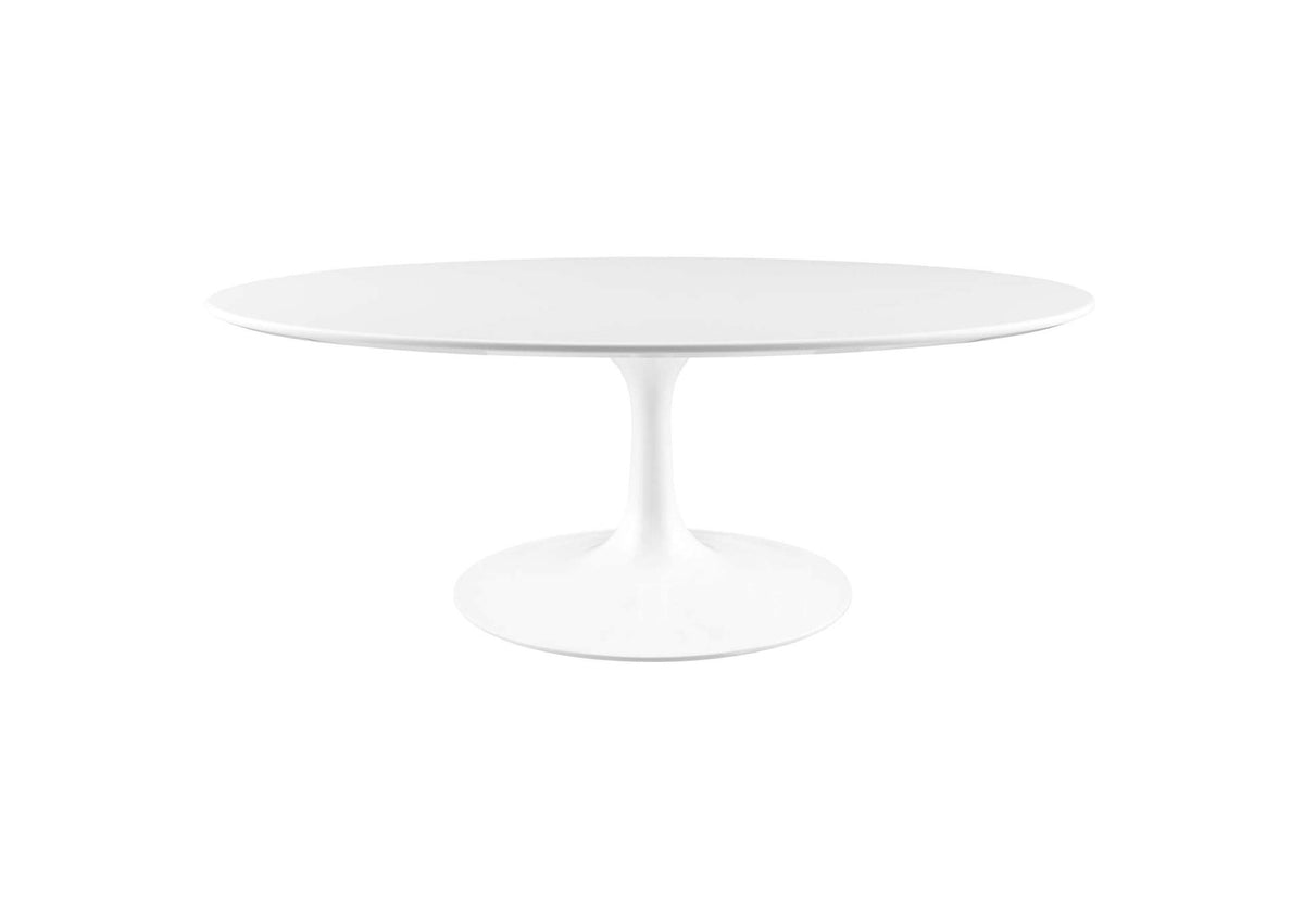 EEI-1139-WHI Lippa 42" Oval Wood Coffee Table By Modway