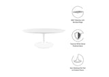 EEI-1139-WHI Lippa 42" Oval Wood Coffee Table By Modway