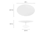 EEI-1139-WHI Lippa 42" Oval Wood Coffee Table By Modway
