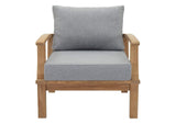 EEI-1143-NAT-GRY-SET Marina Outdoor Patio Teak Armchair By Modway