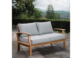 EEI-1144-NAT-GRY-SET Marina Outdoor Patio Teak Loveseat By Modway