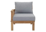 EEI-1148-NAT-GRY-SET Marina Outdoor Patio Teak Left-Facing Sofa By Modway