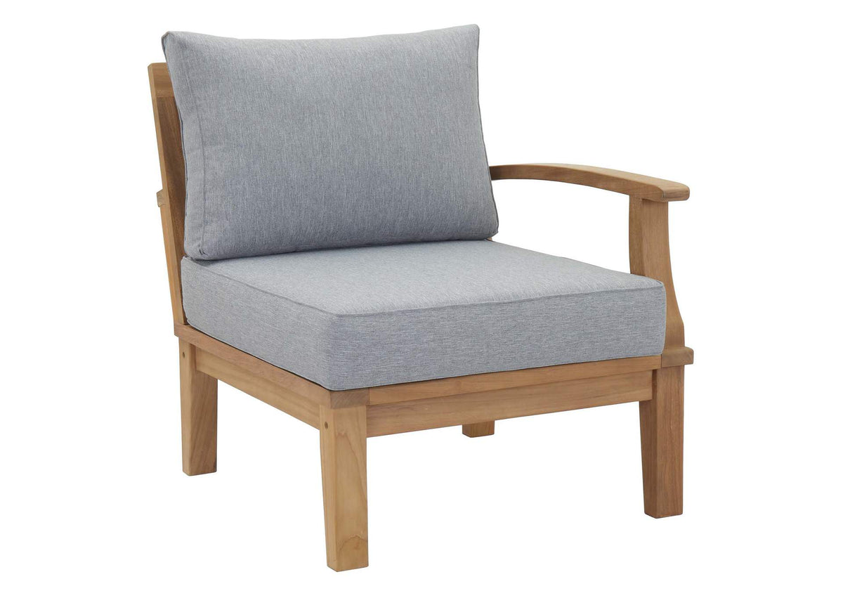 EEI-1149-NAT-GRY-SET Marina Outdoor Patio Teak Right-Facing Sofa By Modway
