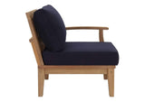 EEI-1149-NAT-NAV-SET Marina Outdoor Patio Teak Right-Facing Sofa By Modway