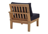 EEI-1149-NAT-NAV-SET Marina Outdoor Patio Teak Right-Facing Sofa By Modway