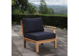 EEI-1149-NAT-NAV-SET Marina Outdoor Patio Teak Right-Facing Sofa By Modway