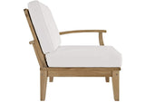 EEI-1149-NAT-WHI-SET Marina Outdoor Patio Teak Right-Facing Sofa By Modway