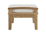 EEI-1152-NAT-WHI-SET Marina Outdoor Patio Teak Ottoman By Modway