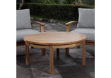 EEI-1153-NAT Marina Outdoor Patio Teak Round Coffee Table By Modway