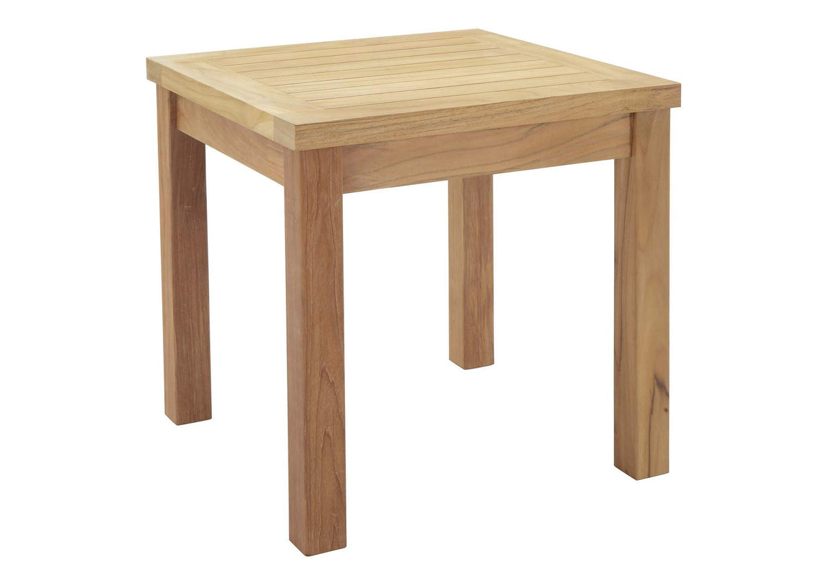 EEI-1155-NAT Marina Outdoor Patio Teak Side Table By Modway