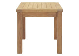 EEI-1155-NAT Marina Outdoor Patio Teak Side Table By Modway