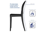 EEI-122-BLK Casper Dining Side Chair By Modway