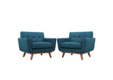 EEI-1284-AZU Engage Wood Armchair Set Of 2 By Modway
