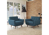 EEI-1284-AZU Engage Wood Armchair Set Of 2 By Modway