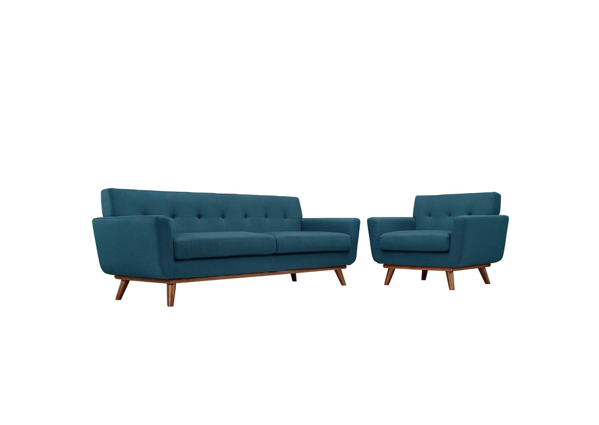 EEI-1344-AZU Engage Armchair And Sofa Set Of 2 By Modway
