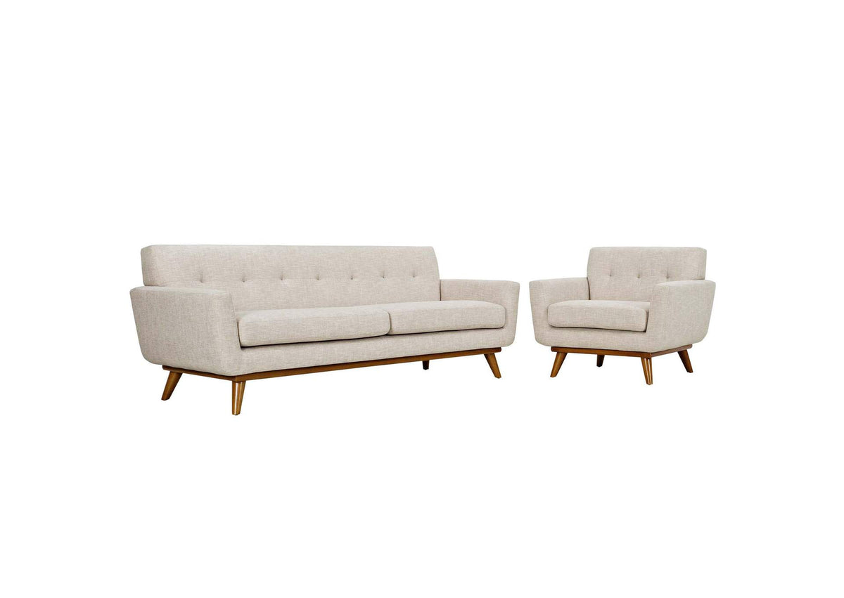 EEI-1344-BEI Engage Armchair And Sofa Set Of 2 By Modway