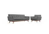 EEI-1344-GRY Engage Armchair And Sofa Set Of 2 By Modway