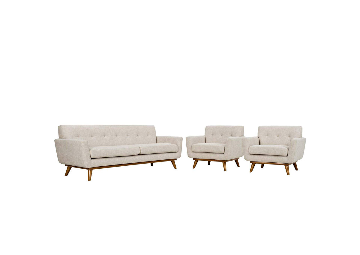 EEI-1345-BEI Engage Armchairs And Sofa Set Of 3 By Modway