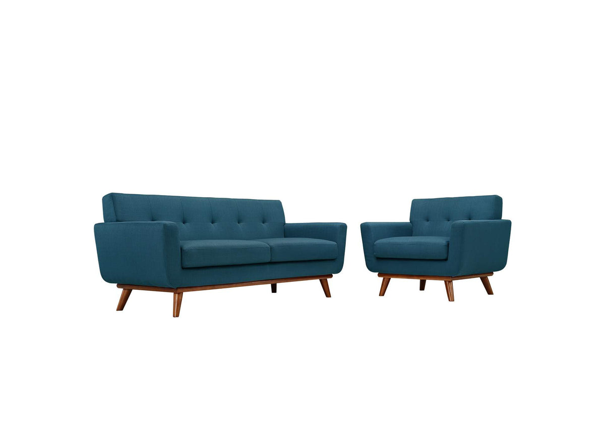 EEI-1346-AZU Engage Armchair And Loveseat Set Of 2 By Modway
