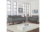 EEI-1346-GRY Engage Armchair And Loveseat Set Of 2 By Modway