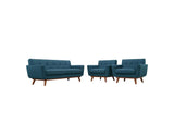 EEI-1347-AZU Engage Armchairs And Loveseat Set Of 3 By Modway