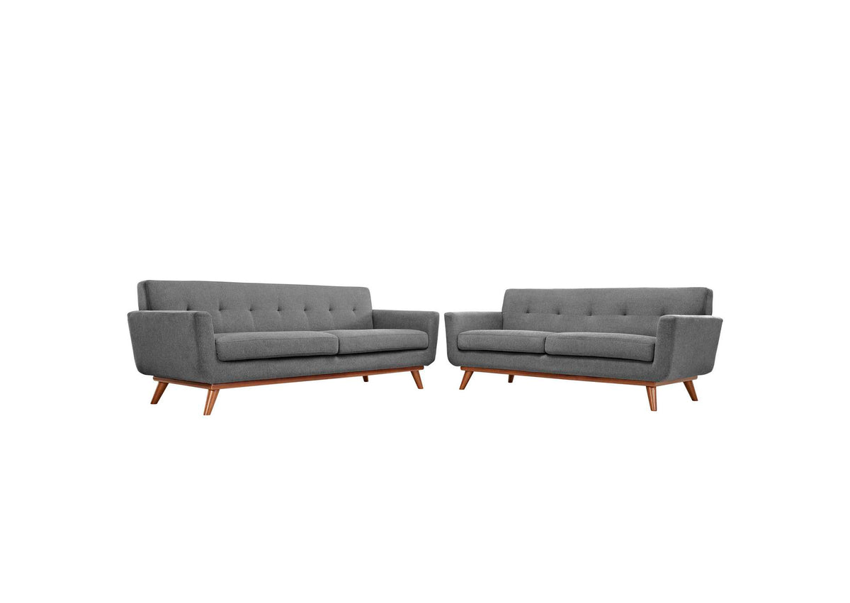EEI-1348-GRY Engage Loveseat And Sofa Set Of 2 By Modway