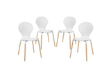 EEI-1369-WHI Path Dining Chair Set Of 4 By Modway