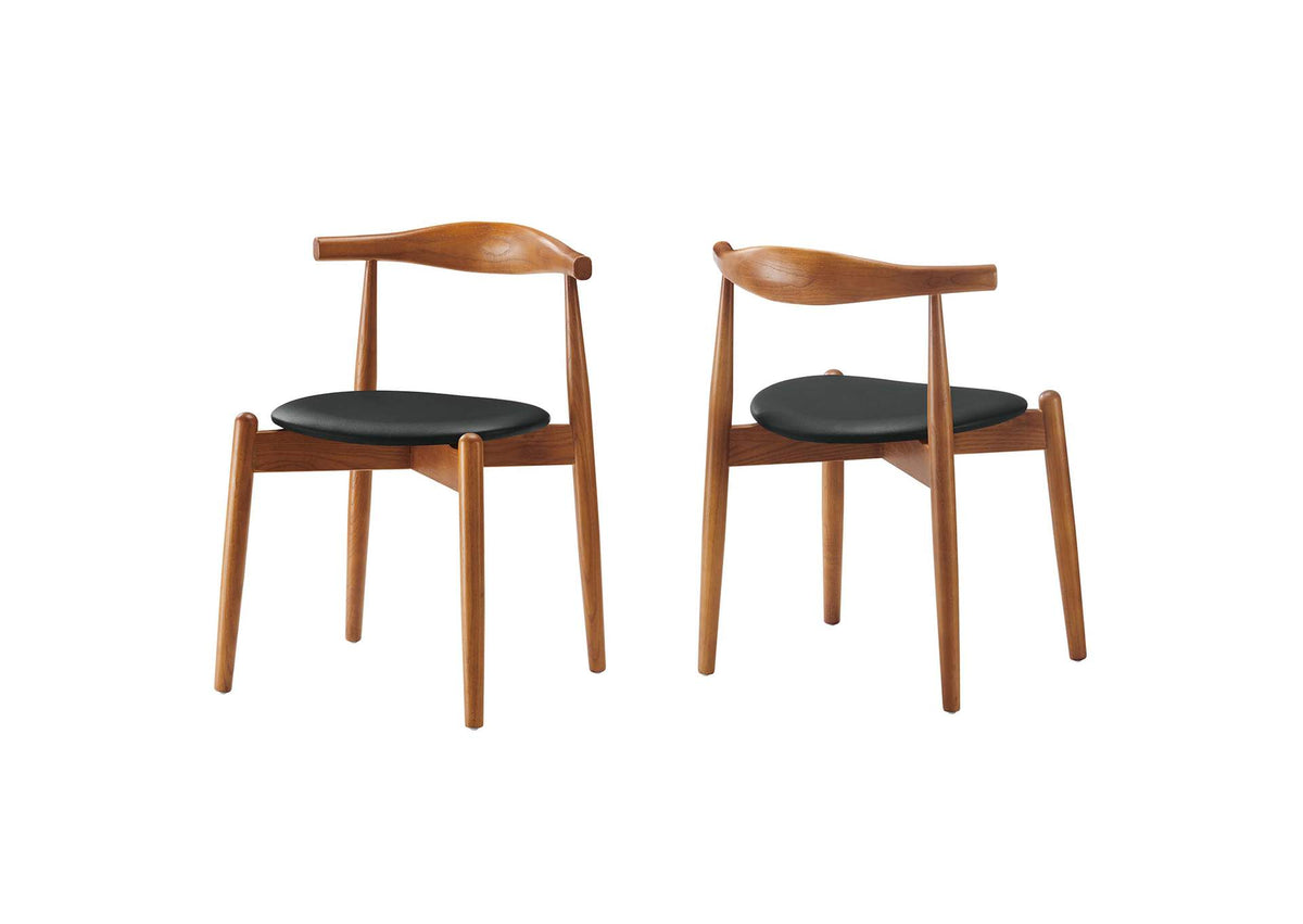 EEI-1377-DWL-BLK Stalwart Dining Side Chairs Set Of 2 By Modway