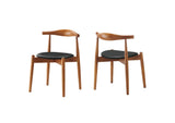 EEI-1377-DWL-BLK Stalwart Dining Side Chairs Set Of 2 By Modway