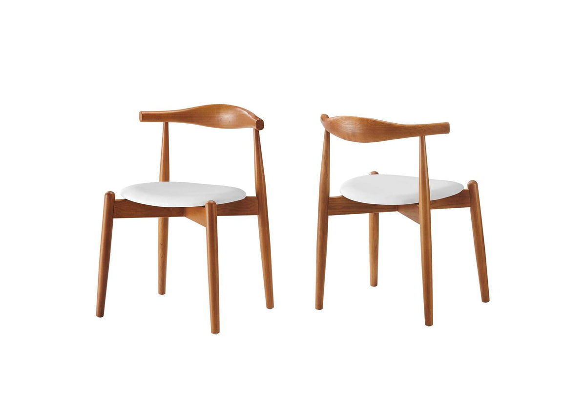 EEI-1377-DWL-WHI Stalwart Dining Side Chairs Set Of 2 By Modway