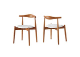 EEI-1377-DWL-WHI Stalwart Dining Side Chairs Set Of 2 By Modway