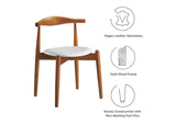 EEI-1377-DWL-WHI Stalwart Dining Side Chairs Set Of 2 By Modway