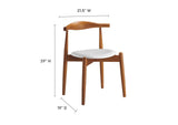 EEI-1377-DWL-WHI Stalwart Dining Side Chairs Set Of 2 By Modway