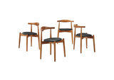 EEI-1378-DWL-BLK Stalwart Dining Side Chairs Set Of 4 By Modway