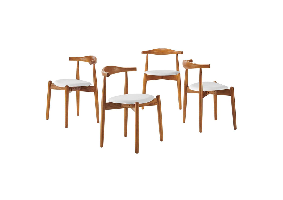 EEI-1378-DWL-WHI Stalwart Dining Side Chairs Set Of 4 By Modway