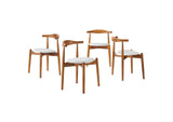 EEI-1378-DWL-WHI Stalwart Dining Side Chairs Set Of 4 By Modway