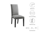 EEI-1384-LGR Parcel Dining Upholstered Fabric Side Chair By Modway