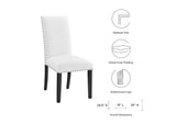 EEI-1384-WHI Parcel Dining Upholstered Fabric Side Chair By Modway