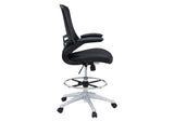 EEI-1422-BLK Attainment Vinyl Drafting Chair By Modway