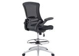 EEI-1422-BLK Attainment Vinyl Drafting Chair By Modway