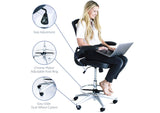 EEI-1422-BLK Attainment Vinyl Drafting Chair By Modway