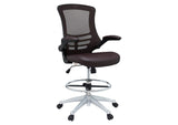 EEI-1422-BRN Attainment Vinyl Drafting Chair By Modway