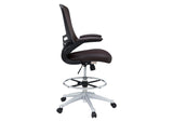 EEI-1422-BRN Attainment Vinyl Drafting Chair By Modway