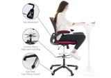 EEI-1423-RED Veer Drafting Chair By Modway