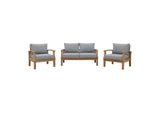 EEI-1470-NAT-GRY-SET Marina 3 Piece Outdoor Patio Teak Set By Modway