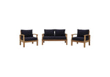 EEI-1470-NAT-NAV-SET Marina 3 Piece Outdoor Patio Teak Set By Modway