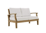 EEI-1470-NAT-WHI-SET Marina 3 Piece Outdoor Patio Teak Set By Modway