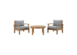 EEI-1475-NAT-GRY-SET Marina 3 Piece Outdoor Patio Teak Set By Modway