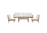 EEI-1481-NAT-WHI-SET Marina 7 Piece Outdoor Patio Teak Set By Modway
