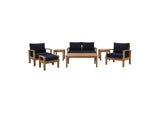EEI-1486-NAT-NAV-SET Marina 7 Piece Outdoor Patio Teak Set By Modway